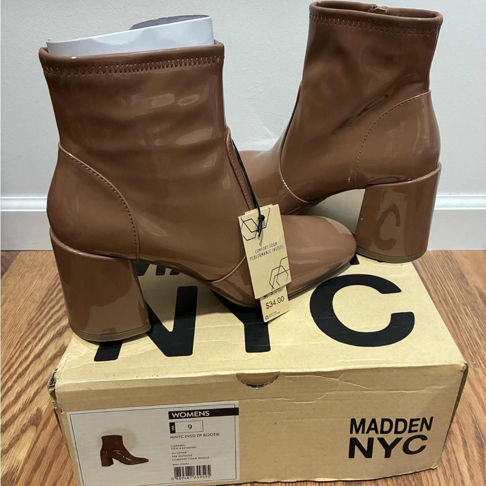 Madden NYC Women's Tan Heeled Boots